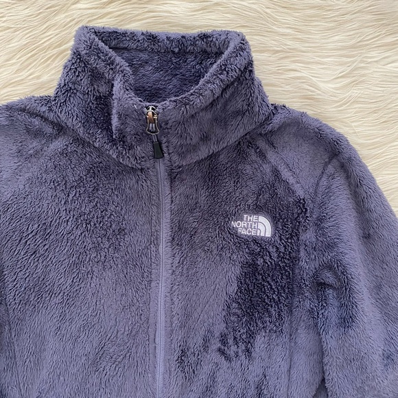 The North Face Dark Purple Fuzzy Fleece High Neck Osito 2 Jacket Full Zip Coat - Picture 3 of 10